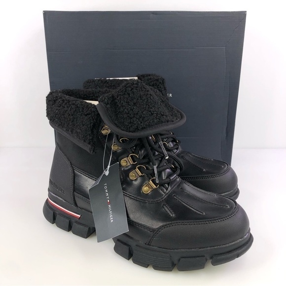 Tommy Hilfiger Men's Idan Black Multi Lace Up Boot 8.5M - Picture 1 of 10
